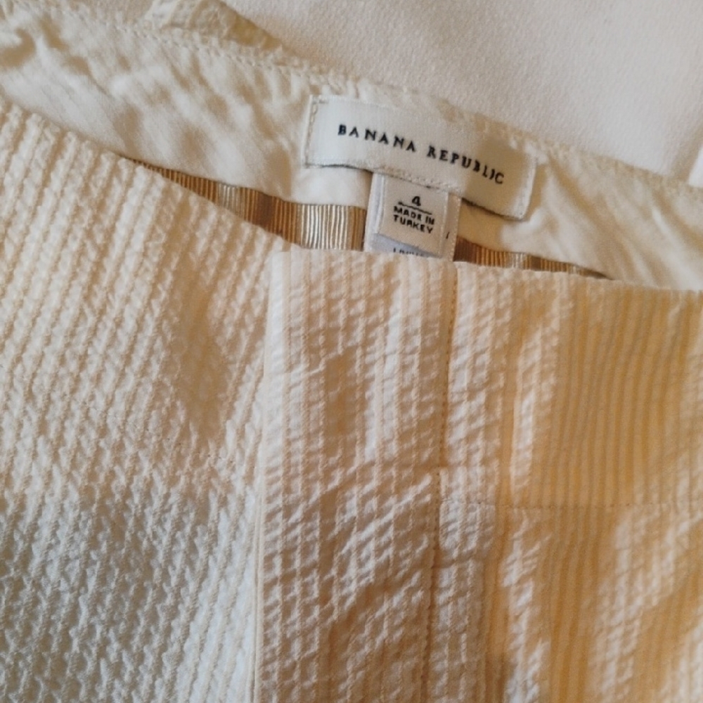 Banana Republic Seersucker pants wide leg